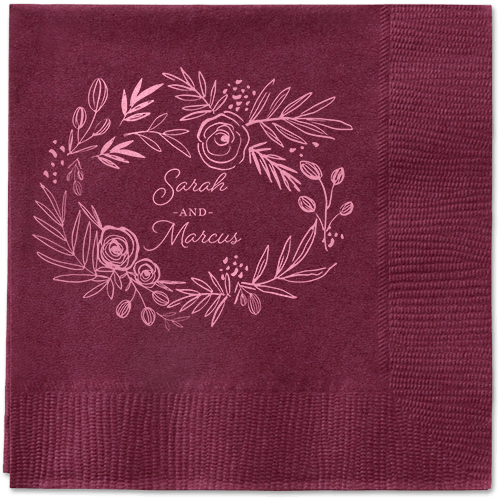 Delightfully Entwined Napkins, Pink, Berry