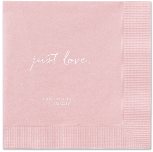 Romantic Delight Napkins, White, Blush