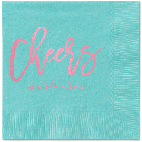 Spirited Toast Napkins, Pink, Aqua, Blush