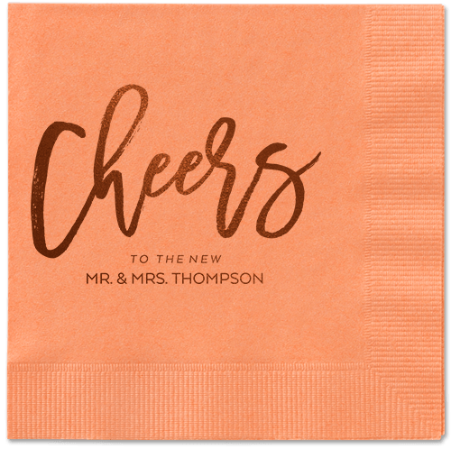 Spirited Toast Napkins, Brown, Coral, Mocha