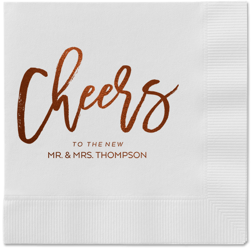 Spirited Toast Napkins, Brown, White