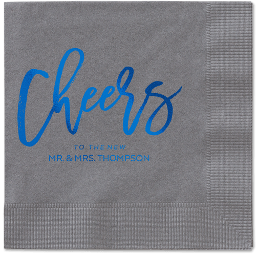 Spirited Toast Napkins, Blue, Pewter, Royal
