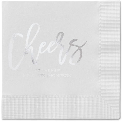 Spirited Toast Napkins, Grey, White