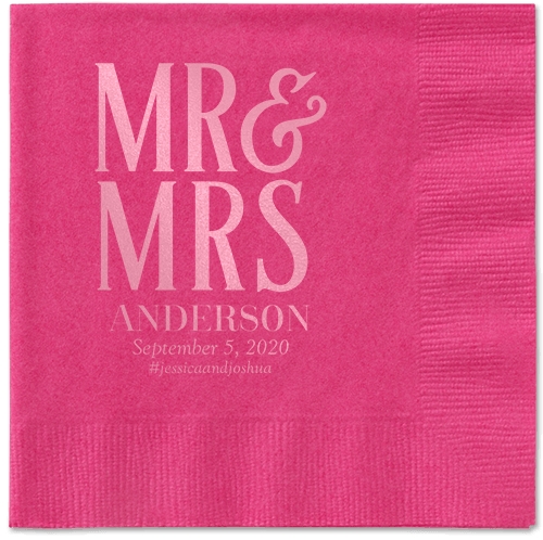 Statement Scroll Napkins, Pink, Magenta
