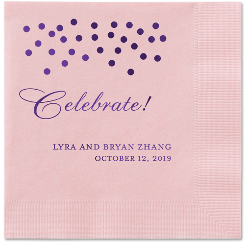 Diamond Sky Napkins, Purple, Blush, Purple