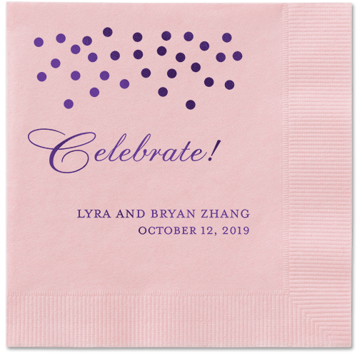 Diamond Sky Napkins, Purple, Blush