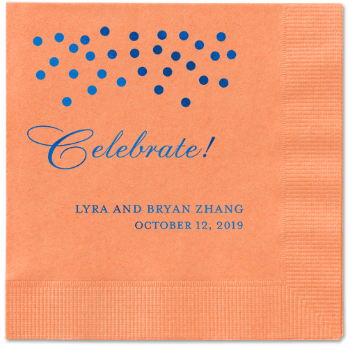 Diamond Sky Napkins, Blue, Coral, Royal
