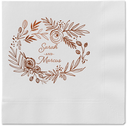 Delightfully Entwined Napkins, Brown, White, Mocha