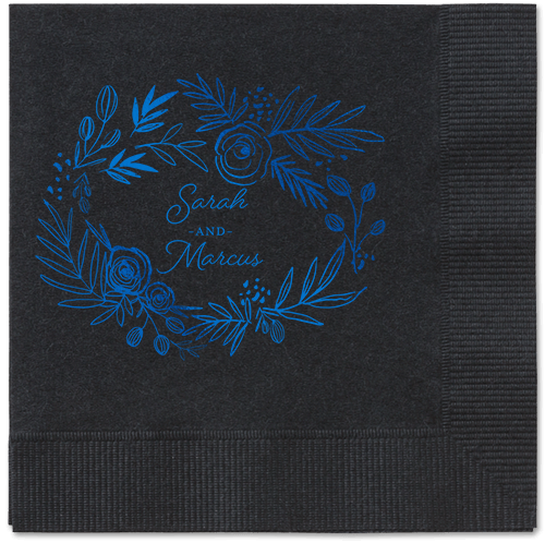 Delightfully Entwined Napkins, Blue, Black