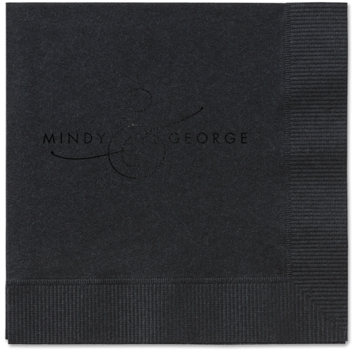 Gorgeous Couple Napkins, Black, Black