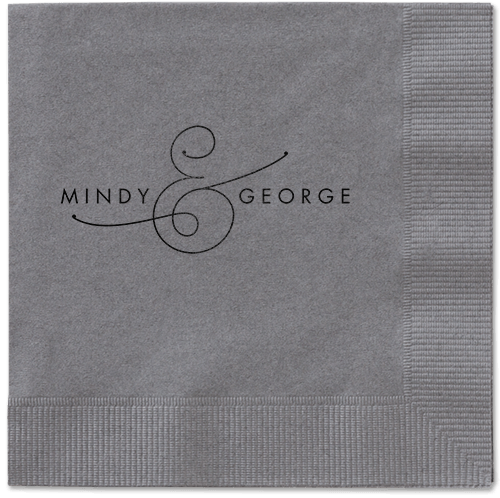 Gorgeous Couple Napkins, Black, Pewter, Black