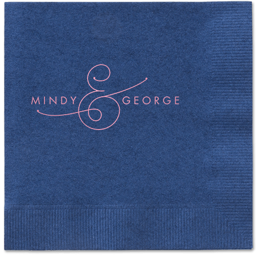 Gorgeous Couple Napkins, Pink, Navy