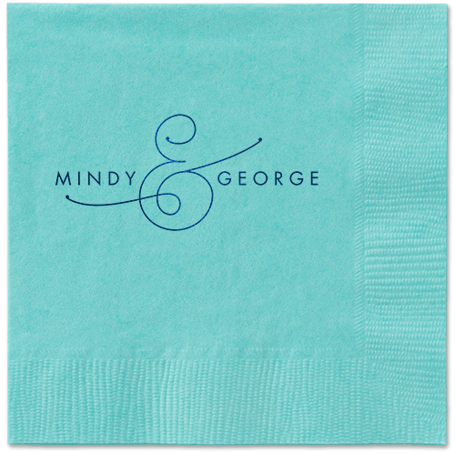 Gorgeous Couple Napkins, Blue, Aqua