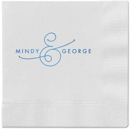 Gorgeous Couple Napkins, Blue, White