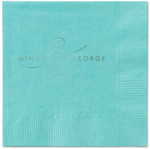 Gorgeous Couple Napkins, Green, Aqua