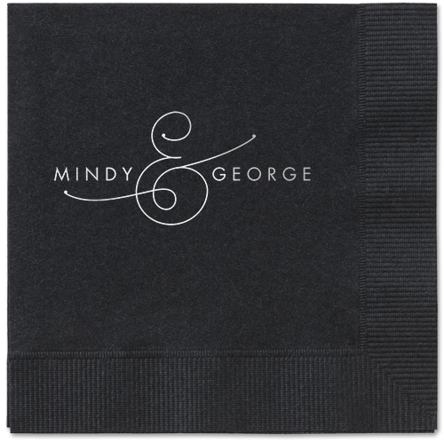 Gorgeous Couple Napkins, Grey, Black