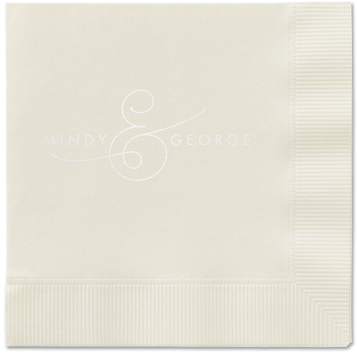 Gorgeous Couple Napkins, White, Ecru, White