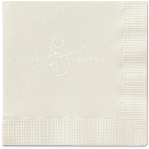 Gorgeous Couple Napkins, White, Ecru