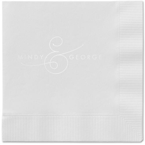 Gorgeous Couple Napkins, White, White