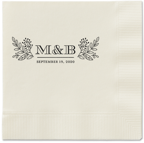 Captivated Chalk Napkins, Black, Ecru, Black