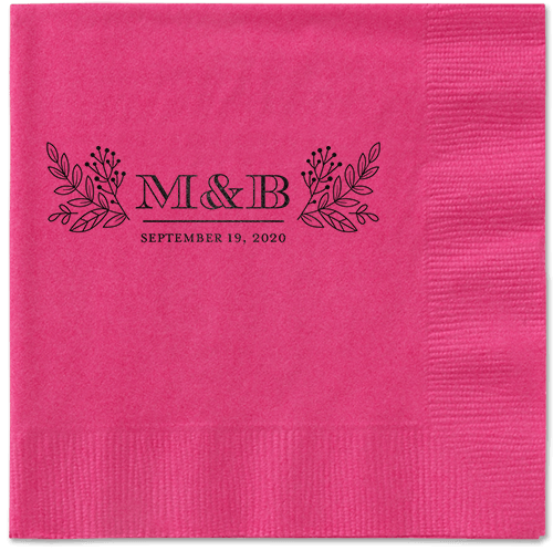 Captivated Chalk Napkins, Black, Magenta