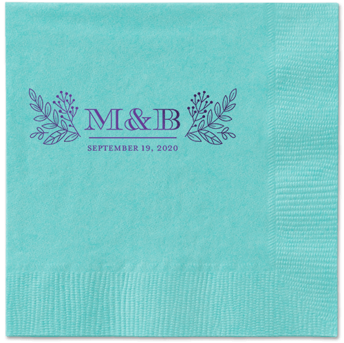 Captivated Chalk Napkins, Purple, Aqua