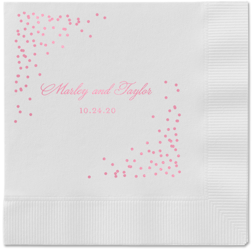 Confetti Greeting Napkins, Pink, White
