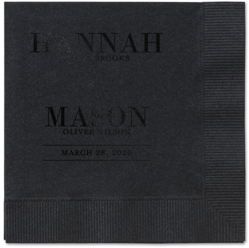 Divine Elegance Napkins, Black, Black