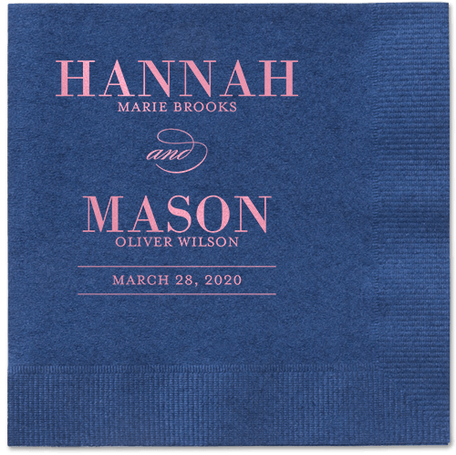 Divine Elegance Napkins, Pink, Navy, Blush