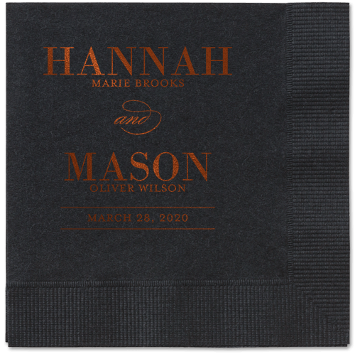 Divine Elegance Napkins, Brown, Black