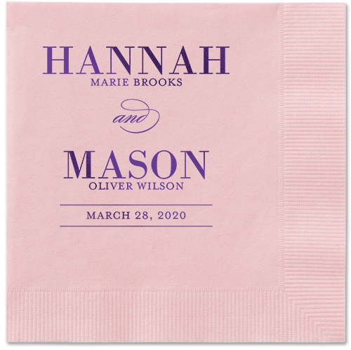 Divine Elegance Napkins, Purple, Blush, Purple