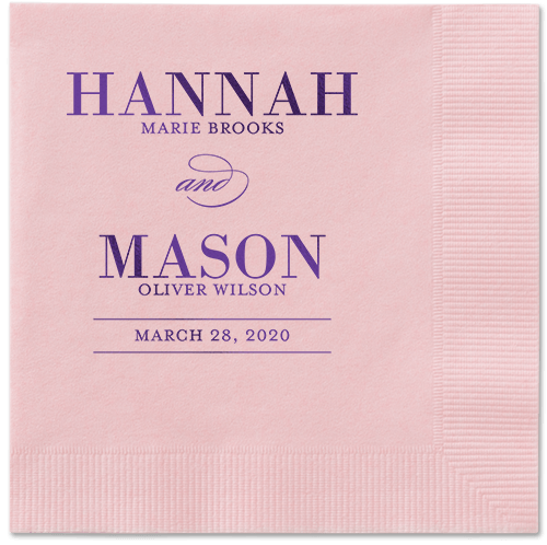 Divine Elegance Napkins, Purple, Blush