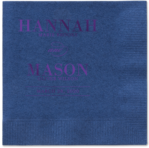 Divine Elegance Napkins, Purple, Navy, Purple