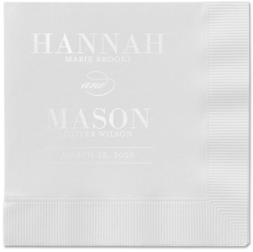 Divine Elegance Napkins, White, White, White