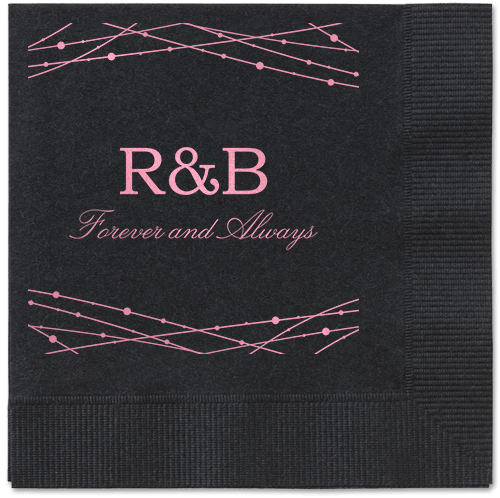 Glowing Bright Napkins, Pink, Black, Blush