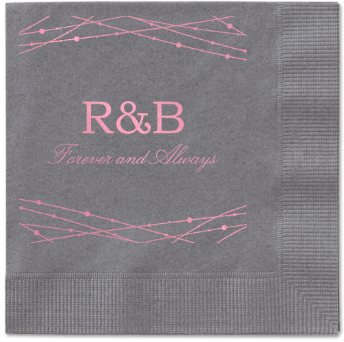 Glowing Bright Napkins, Pink, Pewter, Blush