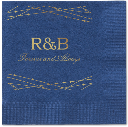 Glowing Bright Napkins, Yellow, Navy, Gold