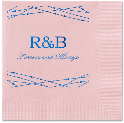 Glowing Bright Napkins, Blue, Blush