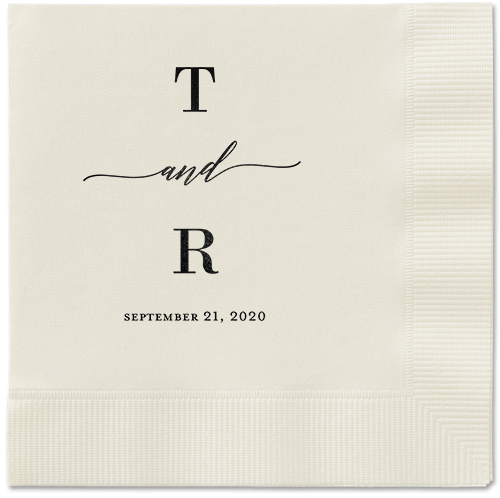 Diamond Blossoms Napkin, Black, Ecru, Black