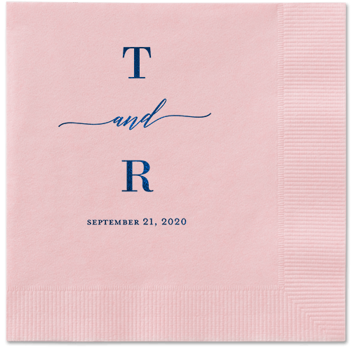 Diamond Blossoms Napkin, Blue, Blush, Midnight