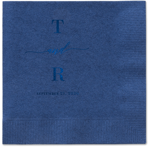 Diamond Blossoms Napkin, Blue, Navy, Midnight