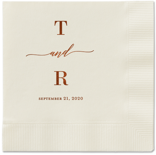 Diamond Blossoms Napkin, Brown, Ecru