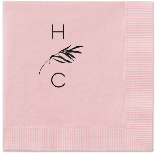 Tropical Herald Napkin, Black, Blush, Black