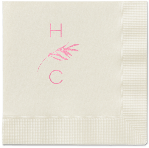Tropical Herald Napkin, Pink, Ecru, Blush