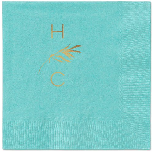 Tropical Herald Napkin, Yellow, Aqua