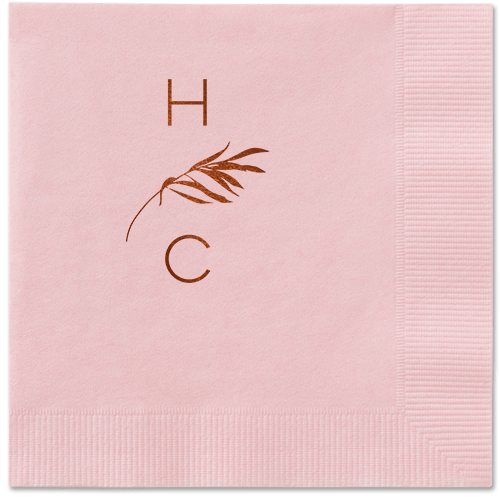 Tropical Herald Napkin, Brown, Blush
