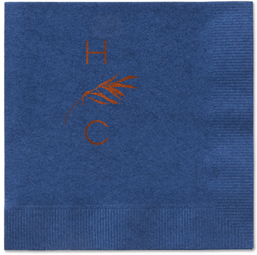 Tropical Herald Napkin, Brown, Navy, Mocha