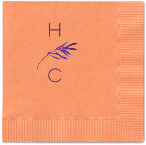 Tropical Herald Napkin, Purple, Coral, Purple