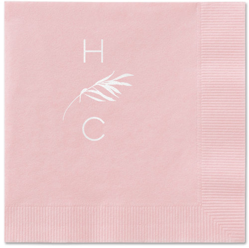 Tropical Herald Napkin, White, Blush, White