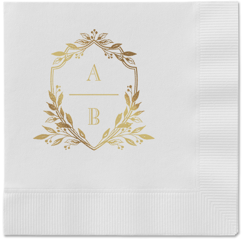 Classic Herald Napkin, Yellow, White